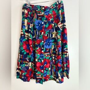 Cristin Stevens VINTAGE Floral Button-Down Skirt in size 22